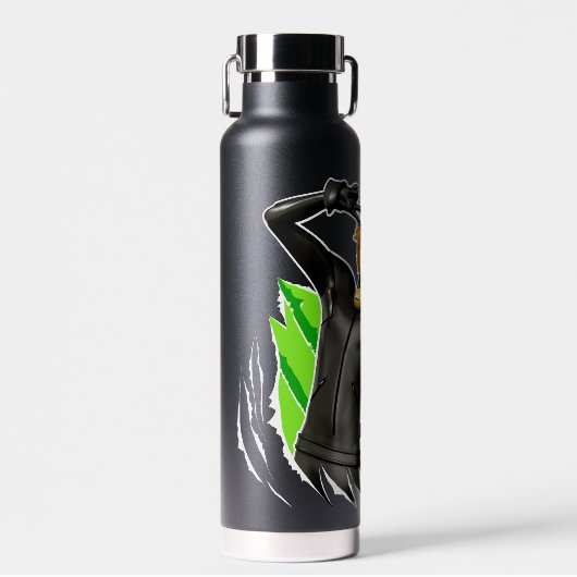 Cat Noir | Grafisch uitklapbaar Waterfles (Voorkant)