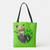 Cat Noir Green Badge Draagtas (Achterkant)