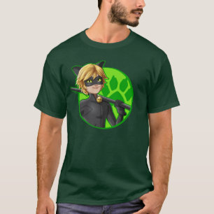 Cat Noir Green Badge T-shirt