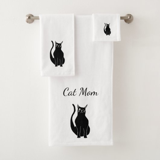 Cat noir mignon Winking Kitty Cartoon (En situation)