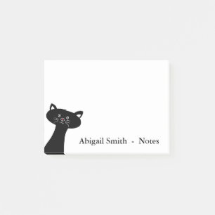Cat noir mûr Notes personnalisées Post-it® 4 x