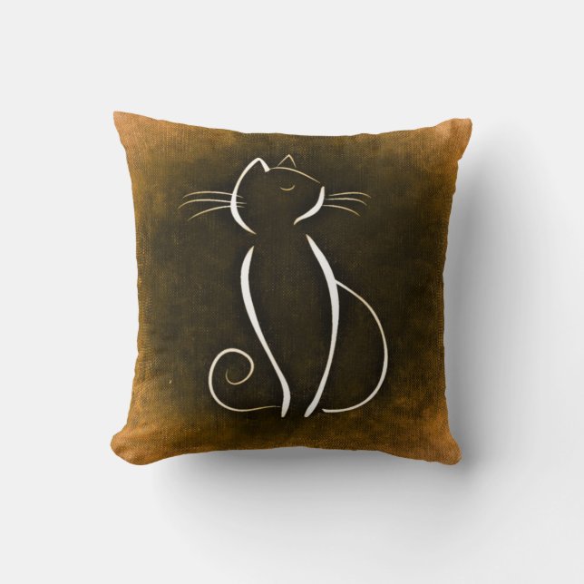 Cat Noir Oranje Pillow Kussen (Voorkant)