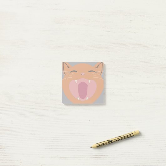 Cat Nom Oranje Post-it® Notes (Op bureau)
