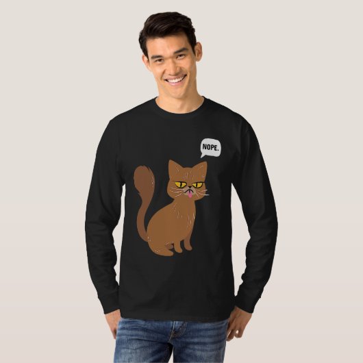 Cat Nope Statement  Graphic T-shirt (Voorkant volledig)