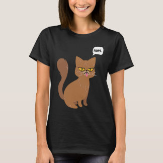 Cat Nope Statement  Graphic T-shirt