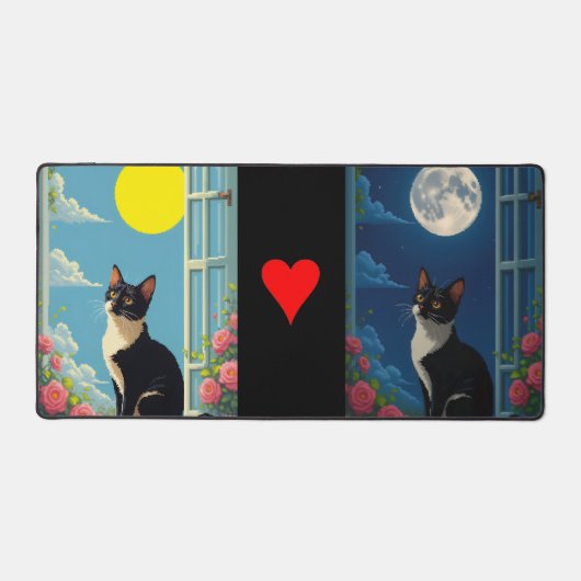 Cat Nuit et jour SkinDesk Mat (Recto)