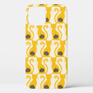 Cat o Lantern Halloween naadloos patroon iPhone 12 Hoesje