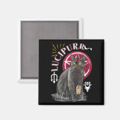 Cat Occult Kitten Gothic Animal Satan Magneet (Voorkant / Achterkant)