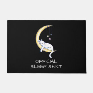Cat officiële slaap shirt | Kat eigenaar cadeau Deurmat