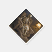 Cat On a Halloween Skeleton Servet (Hoek)