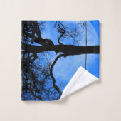 Cat on a Wire Blue Moon Bad Handdoek (Wasdoekje)