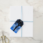 Cat on a Wire Blue Moon Cadeaulabel (Met Touw)