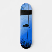 Cat on a Wire Blue Moon Skateboard (Voorkant)