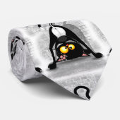 Cat ondersteboven Funny Cartoon Character Stropdas (Opgerold)