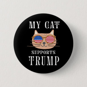 Cat ondersteunt Trump 2024 Take America Back Elect Ronde Button 5,7 Cm