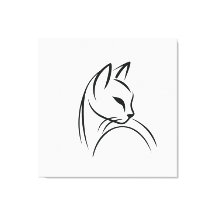 Cat one lijn minimalistisch ontwerp