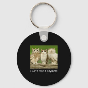 Cat Owl Funny Meow Ik kan het niet meer aan Sleutelhanger