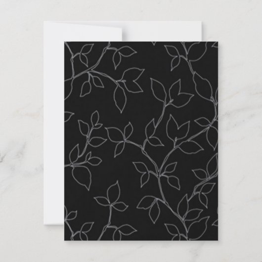 Cat & Owl Halloween repetitie Diner Uitnodiging (Achterkant)