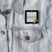 Cat & Owl Halloween Wedding Button (In situ)