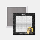 Cat & Owl Halloween Wedding Magnet Magneet (Voorkant / Achterkant)
