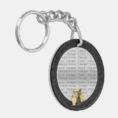 Cat & Owl Halloween Wedding Sleutelhanger (Voorkant Links)