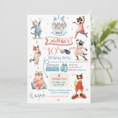 Cat Pajama fête Anniversaire Invitation (Debout devant)