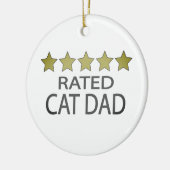 Cat papa cinq étoiles ornement en céramique (Gauche)