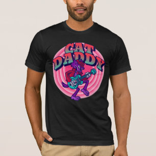 CAT PAPA GRAPPIGE GITAAR MANNEN T-SHIRTS