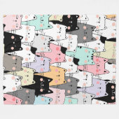 Cat Party 60x80 fleece deken (Voorkant (Horizontaal))