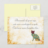 Cat Patchwork Pet Briefkaart (Voorkant / Achterkant)