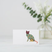 Cat Patchwork Pet Visitekaartjes (Staand voorkant)