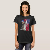 Cat Patriotic USA Cat Dog Moms 4th July Apparel 1 T-shirt (Voorkant volledig)