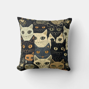 Cat Pattern Artsy Kussen