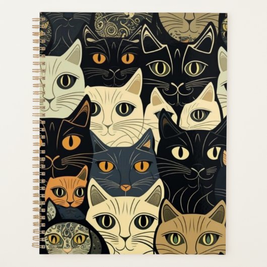 Cat Pattern Artsy Planner (Voorkant)