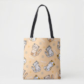 Cat Pattern Canvas tas (Voorkant)