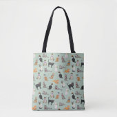 Cat Pattern Cat Katten Cute Dapper Draagtas (Voorkant)