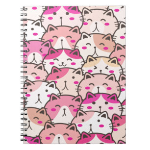 Cat Pattern Funny Colorful Pets Animals Notitieboek