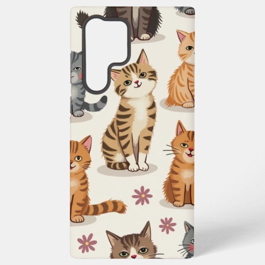 Cat Pattern Galaxy-Hoesje Samsung Galaxy Hoesje (Achterkant)