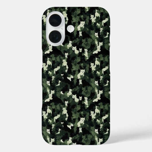 Cat Pattern Green Camouflage Case-Mate iPhone Case (Achterkant)