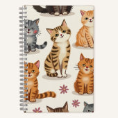 Cat Pattern Square-Notitieblok Notitieboek (Voorkant)
