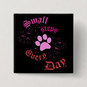 Cat Paw Button | Kleine stappen elke dag (Voorkant)