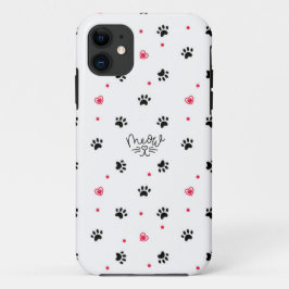 Cat Paw en Hart Telefoonhoes iPhone 11 Hoesje