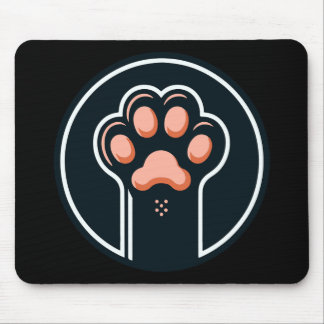Cat paw on a mouse pad muismat