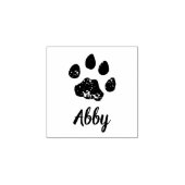 Cat Paw Print Aangepaste Naam Handtekening Rubberstempel (Afrduk)