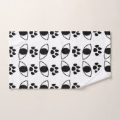 Cat Paw Print Black en White Bad Handdoek (Handdoek)