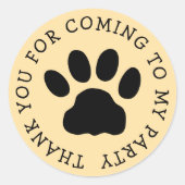 Cat paw print logo stickers for pet animal party (Devant)