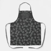 Cat Paw Print Pattern Funny Pet Lover's Schort (Voorkant)