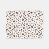 Cat Paw Printerpatroon Fleece Deken (Voorkant (Horizontaal))