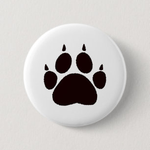 Cat Paw Prints Ronde Button 5,7 Cm