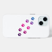 Cat Paw Prints Roze Blauw Paarse Case-Mate iPhone Case (Achterkant (horizontaal))